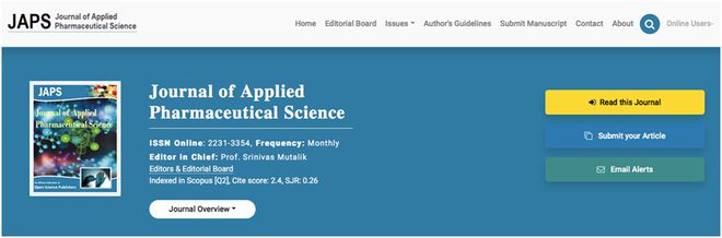 B·sport（中国体育）：JournalofAppliedPharmaceuticalScience杂志加入ScnOpen(图1)