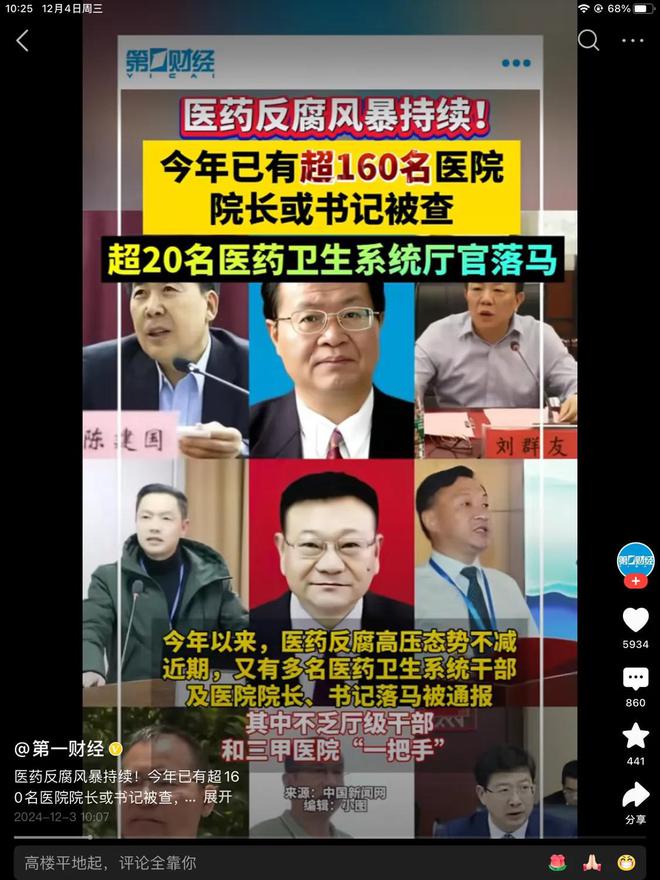 一个月查了21个医院院长!医药反腐风暴来真的但力度远远不够啊!(图2)