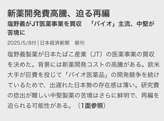 B体育：日本制药公司盐野义将收购鸟居药品(图1)